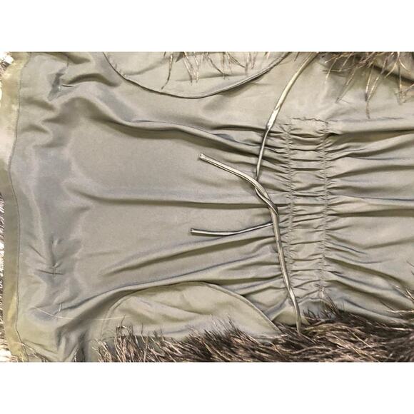 Victoria’s Secret Ostrich Feather Robe Satin Black RARE Vintage One Size - Picture 11 of 12